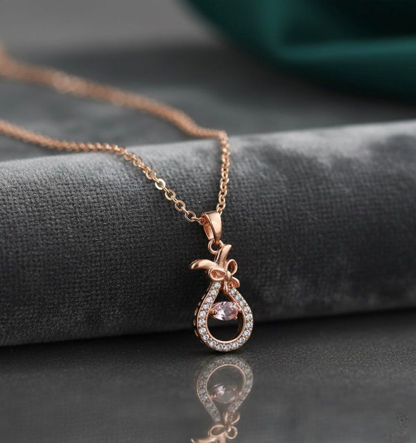 “Blush Teardrop Necklace”